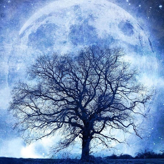 5D Diamond Painting Kit - Full Round - Moon Tree