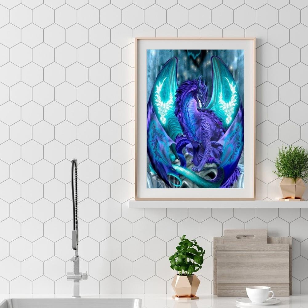 Diamond Painting - Full Round - Purple Dragon B