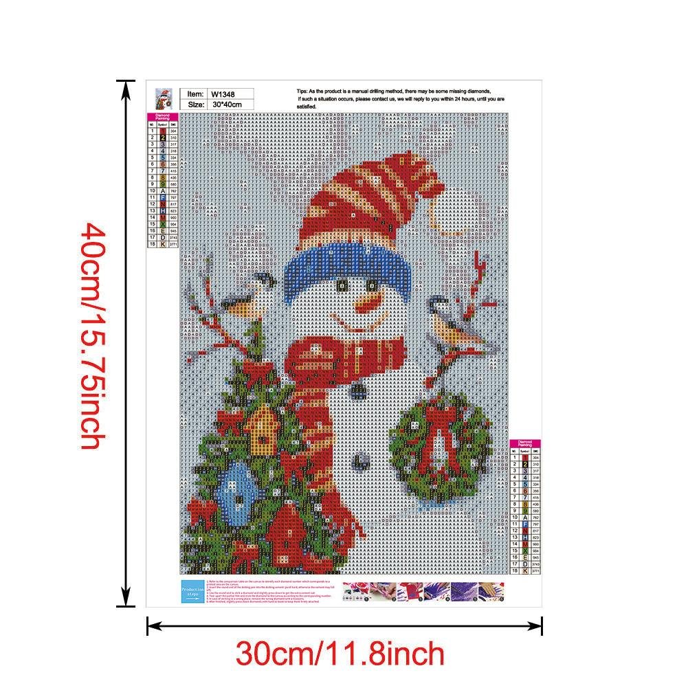Diamond Painting - Full Round - Snowman O