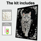 DIY Pearl Painting With Frame - Handmade Self-Adhesive Pearls - Cat (30*40cm) A