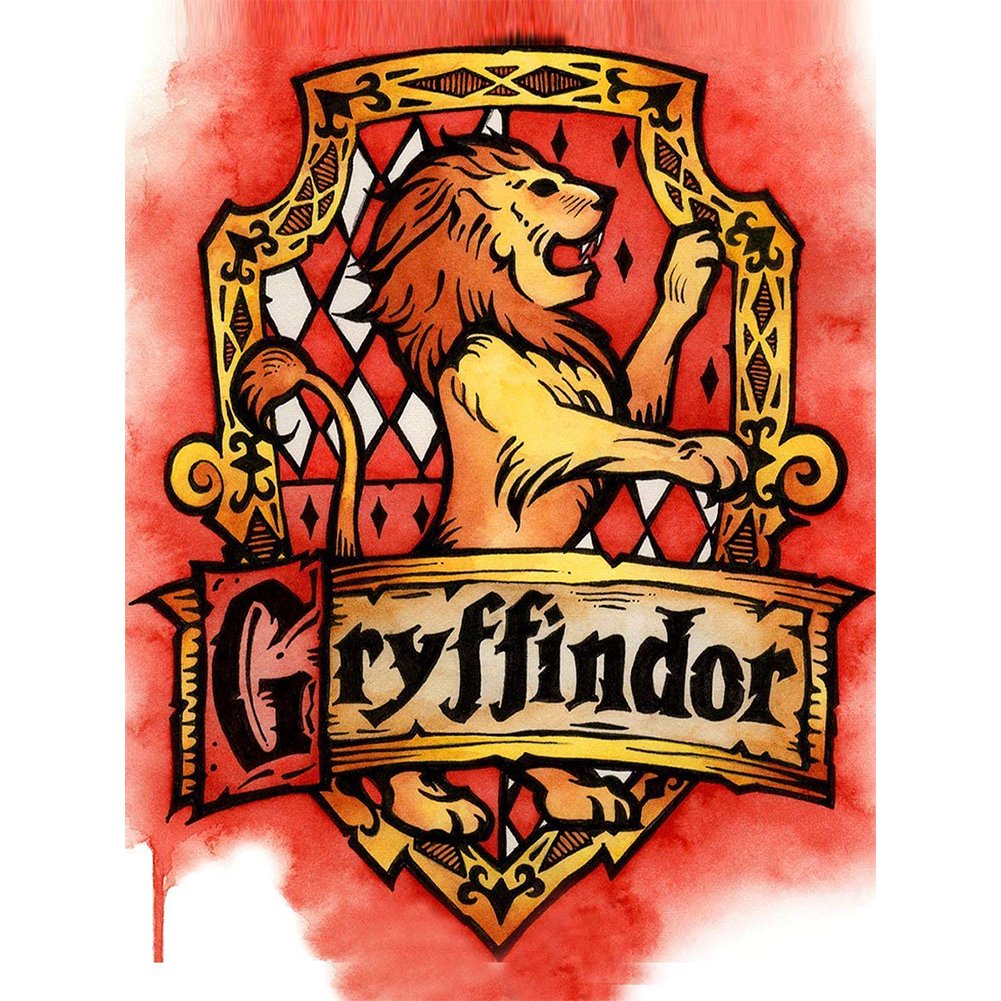 5D Diy Diamond Painting Kit Full Round Beads Gryffindor