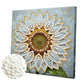 DIY Pearl Painting With Frame - Handmade Self-Adhesive Pearls - Sunflower (25*25cm) B