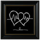 DIY Pearl Painting With Frame - Handmade Self-Adhesive Pearls - Two Hearts (27*27cm)