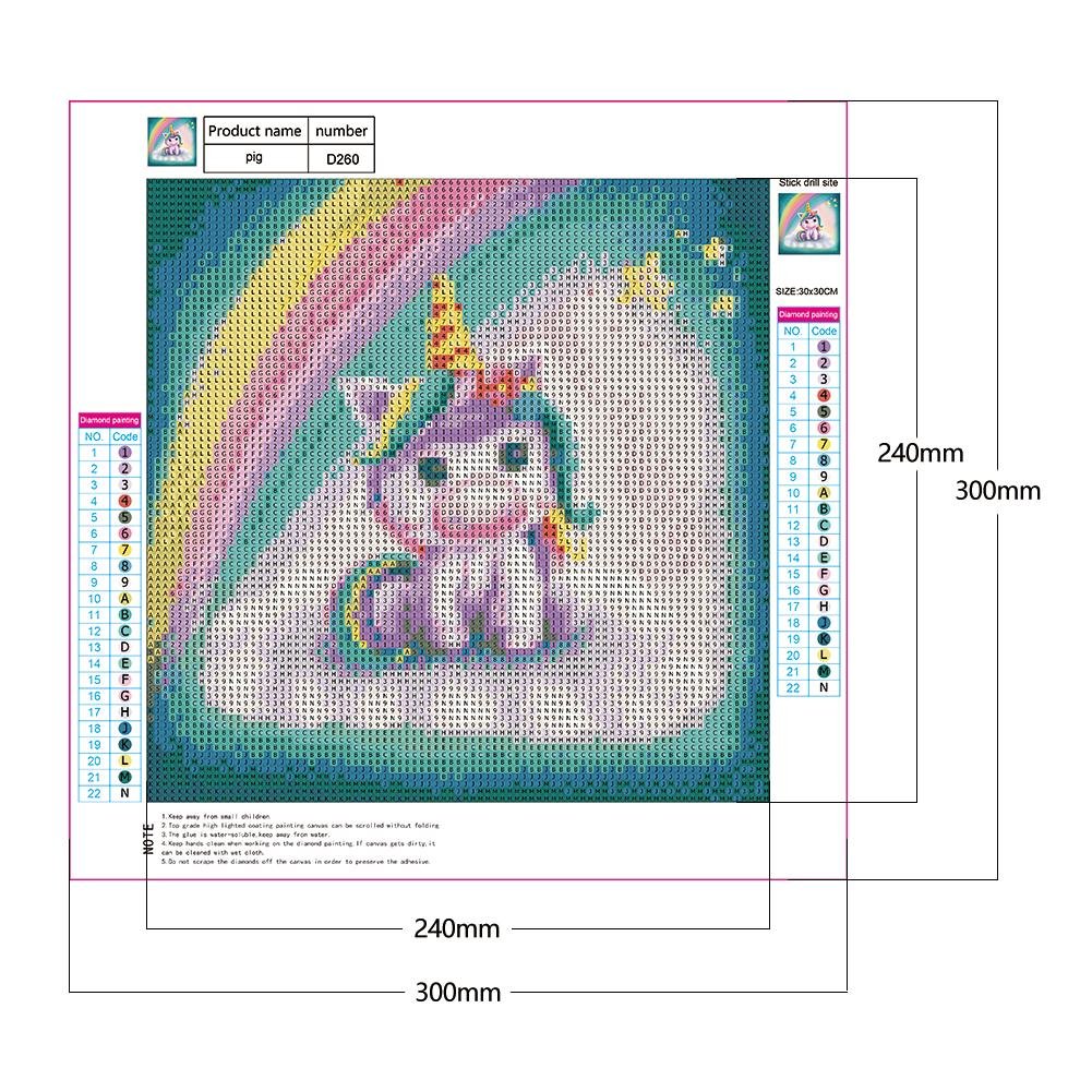 Diamond Painting - Full Round - Cartoon Unicorn C