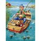 5D Diy Diamond Painting Kit Full Round Beads Fishing Man