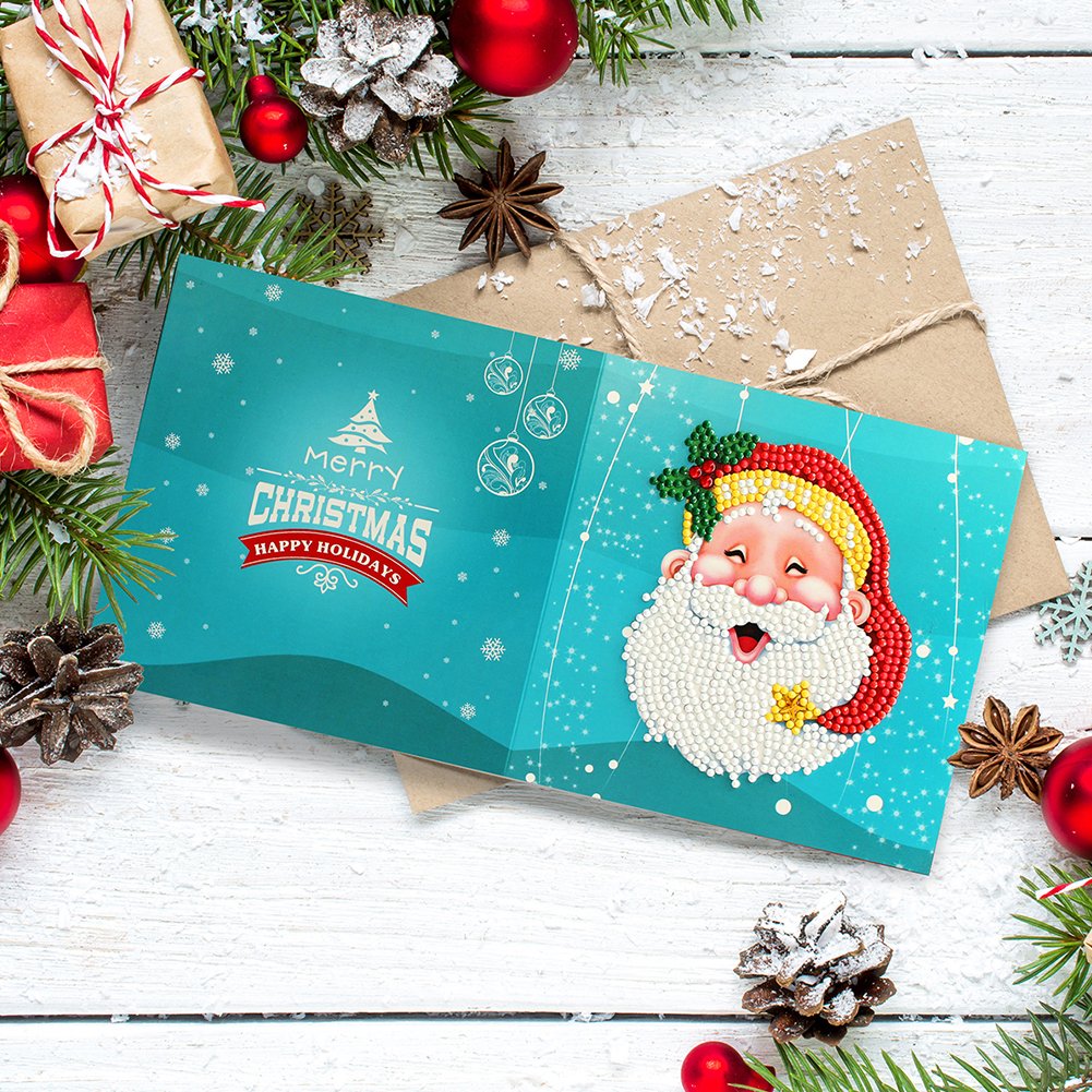 DIY Diamond Painting Greeting Card - Santa Claus A