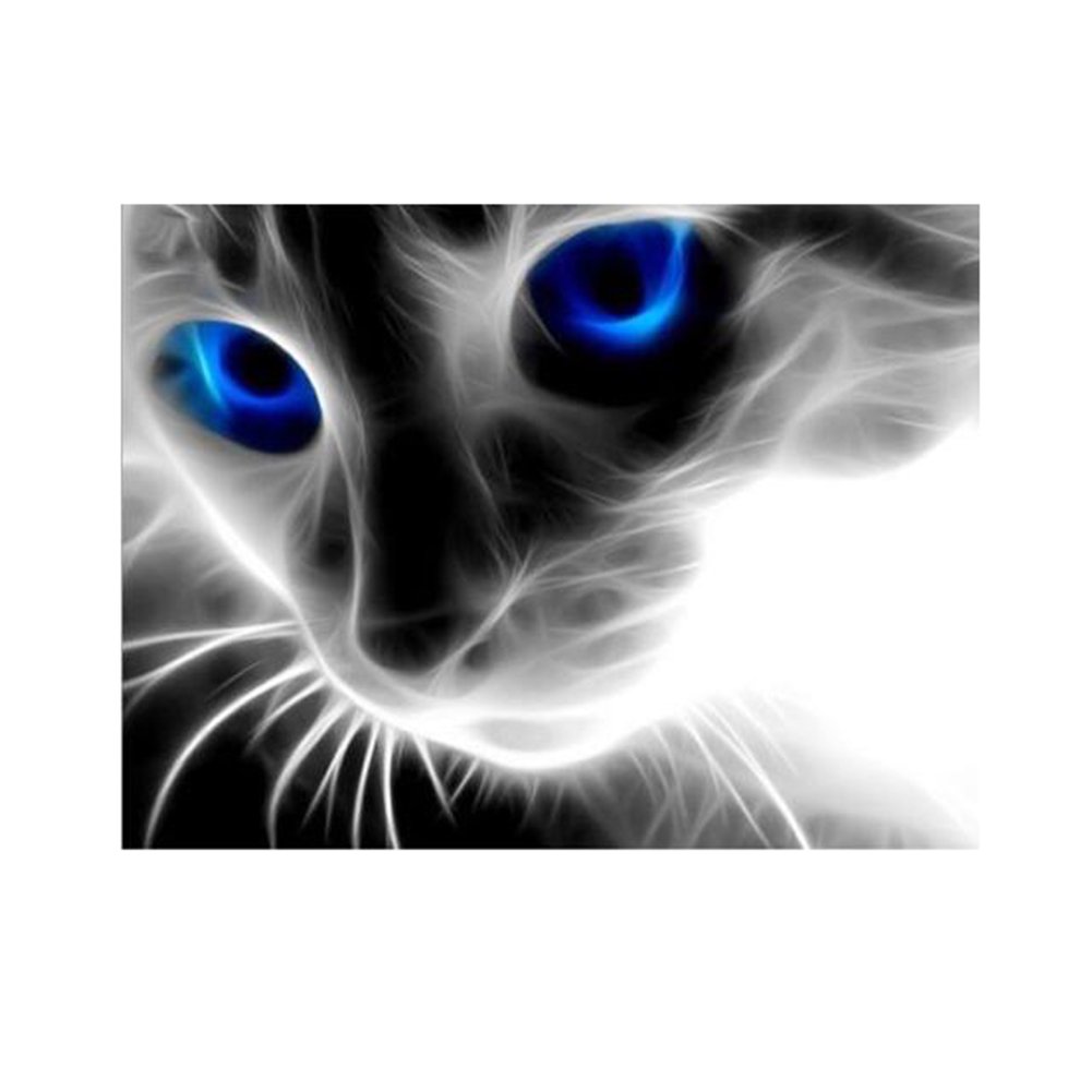 5D DIY Diamond Painting Kit - Full Round - Blue Eyed Cat