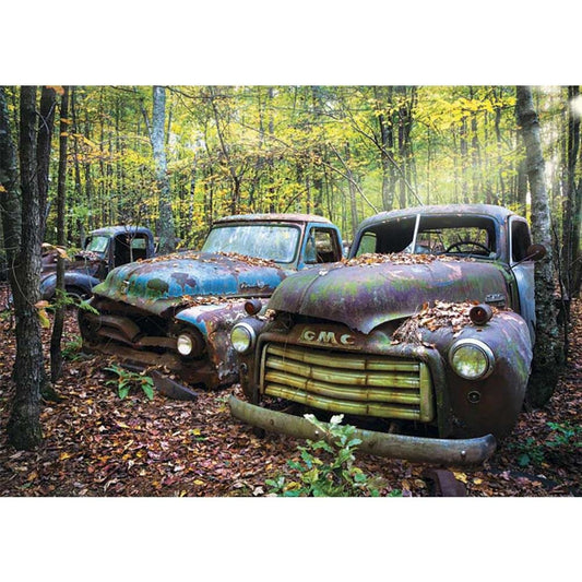 5D Diy Diamond Painting Kit Full Round Beads Retro Car
