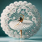DIY Pearl Painting With Frame - Handmade Self-Adhesive Pearls - White Woman (30*30cm)
