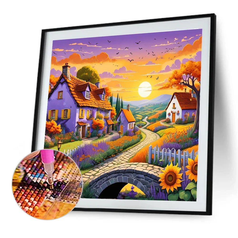 Diamond Painting - Full Round / Square - Morning Village