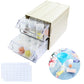 Drawer Drill Painting Storage Box Set Round Bottle (44pcs Beige Double)