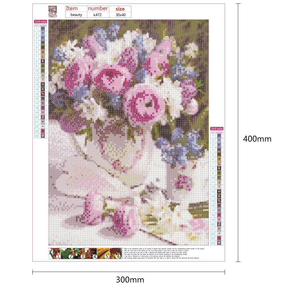 Diamond Painting - Full Round - Flowers H