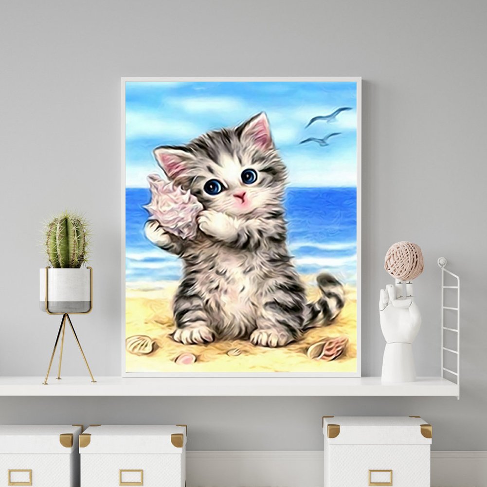 11CT Stamped Cross Stitch - Cat(40*50CM)