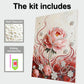 DIY Pearl Painting With Frame - Handmade Self-Adhesive Pearls - Rose (30*40cm) A