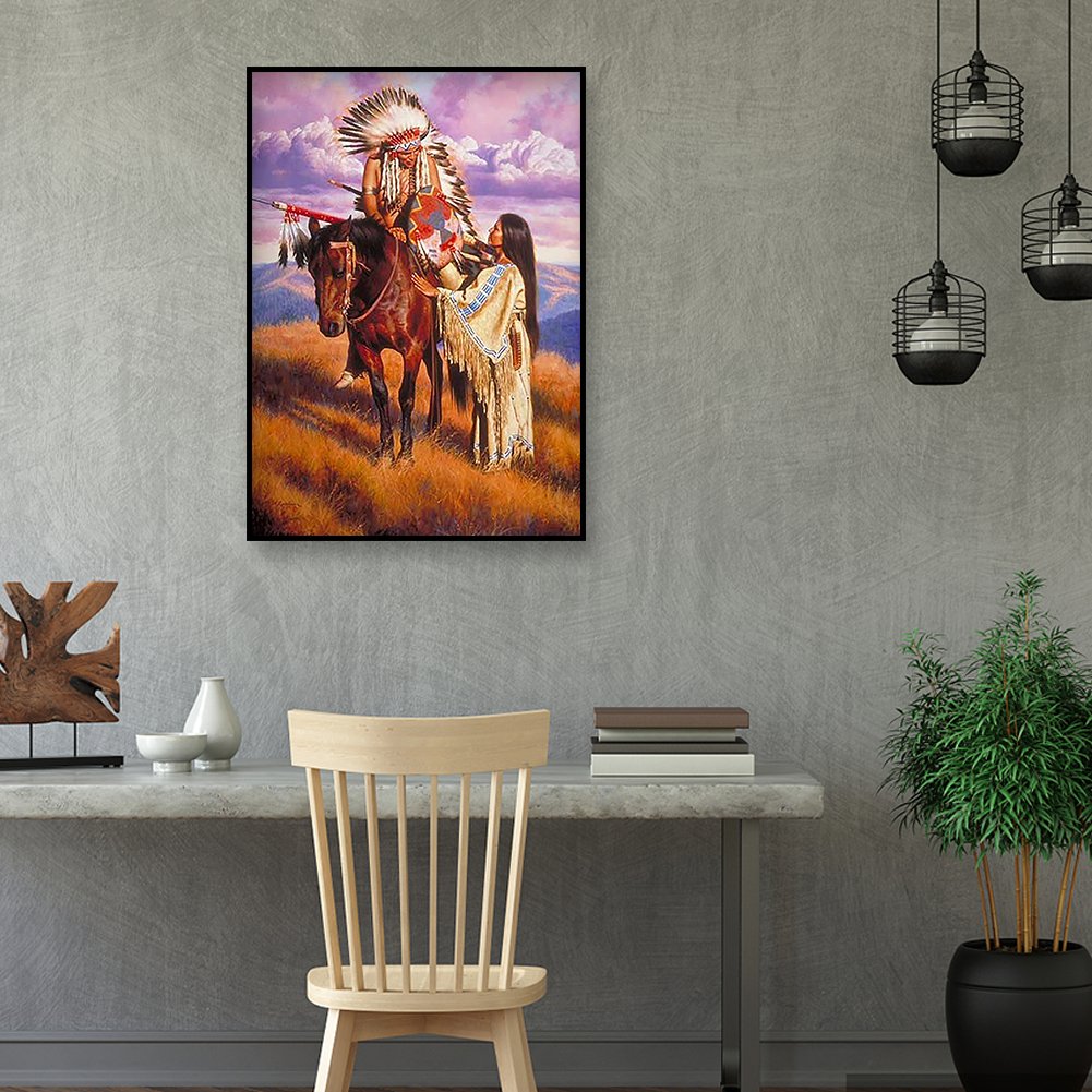 Diamond Painting - Full Round - Indian Couple