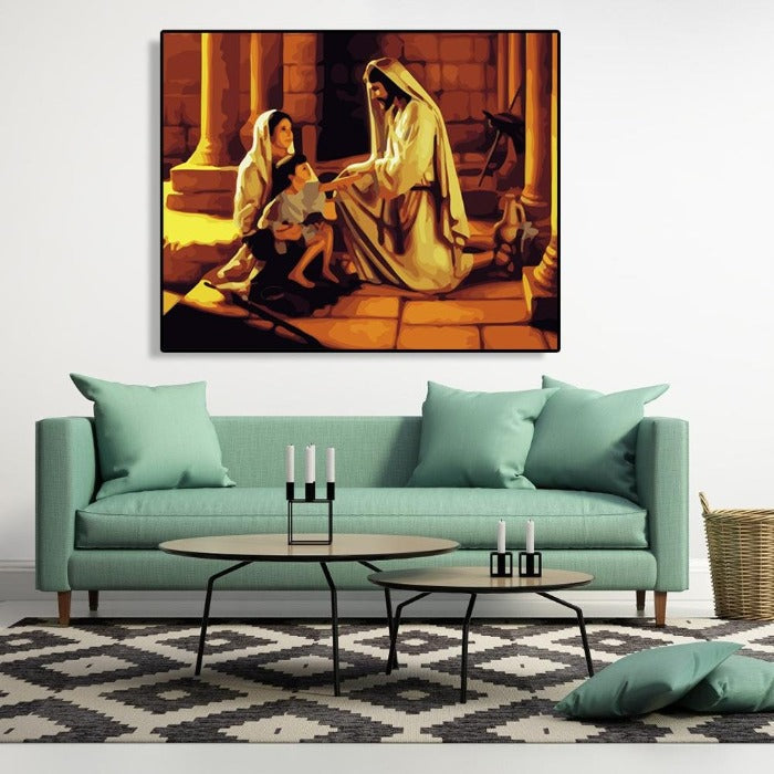 Paint By Number Digital Oil Art Picture Home Wall Decor Blessing Hand