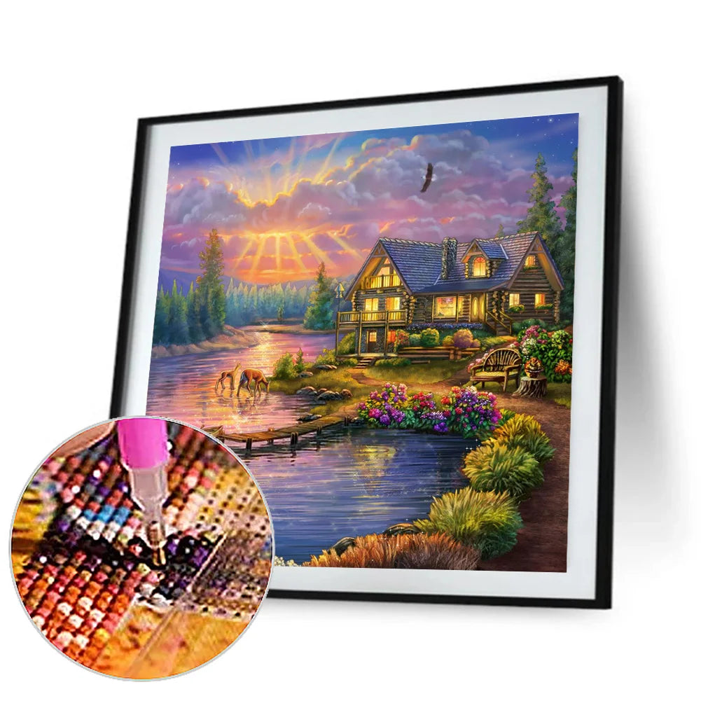 Diamond Painting - Full Round / Square - Rural At Dusk