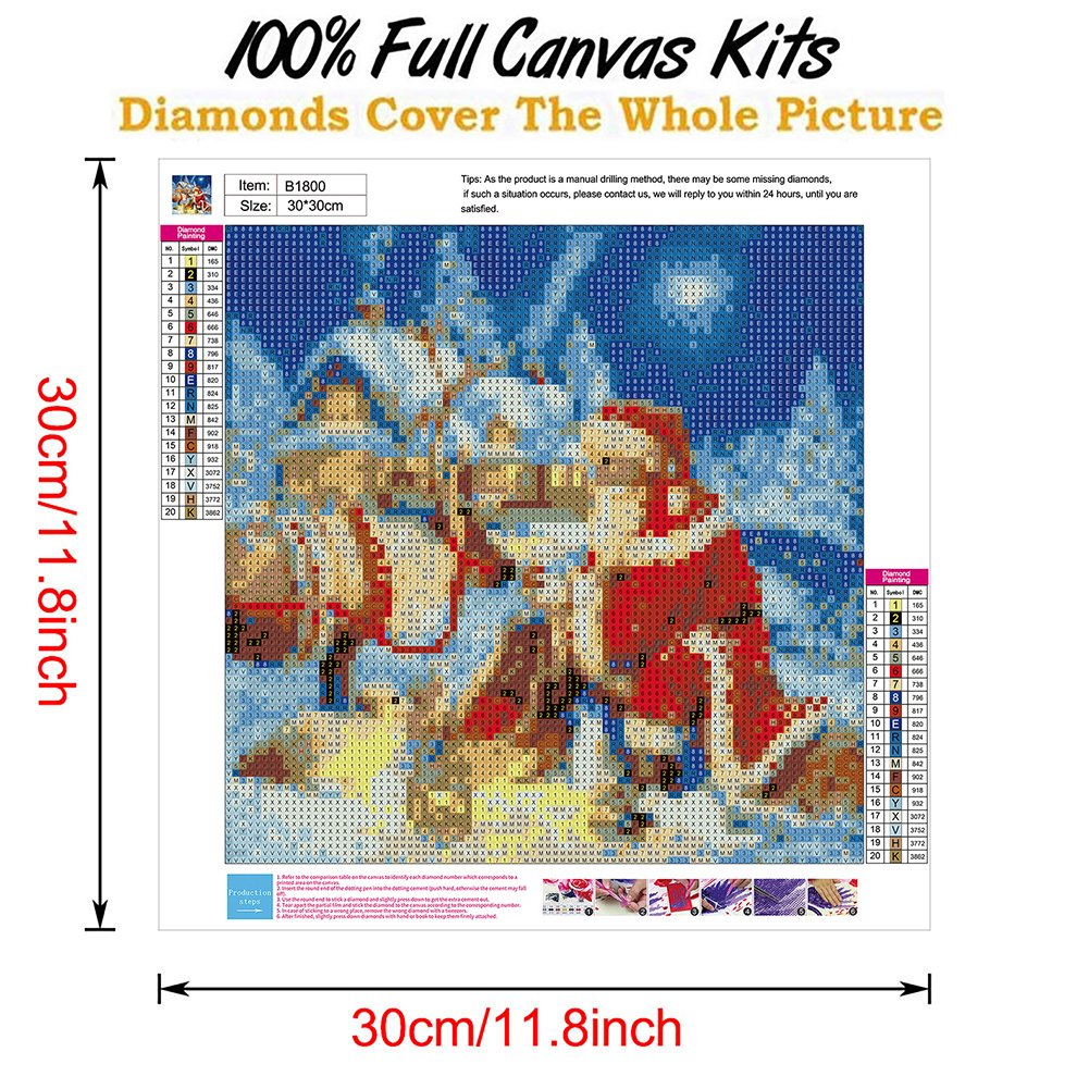 Diamond Painting - Full Round - Santa Claus & Elk