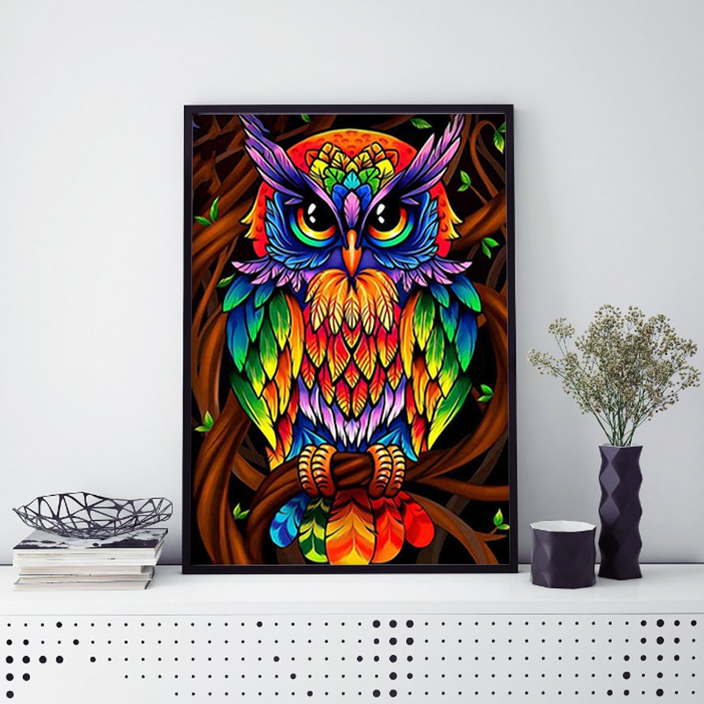 11CT Stamped Cross Stitch - Owl(36*46CM) D