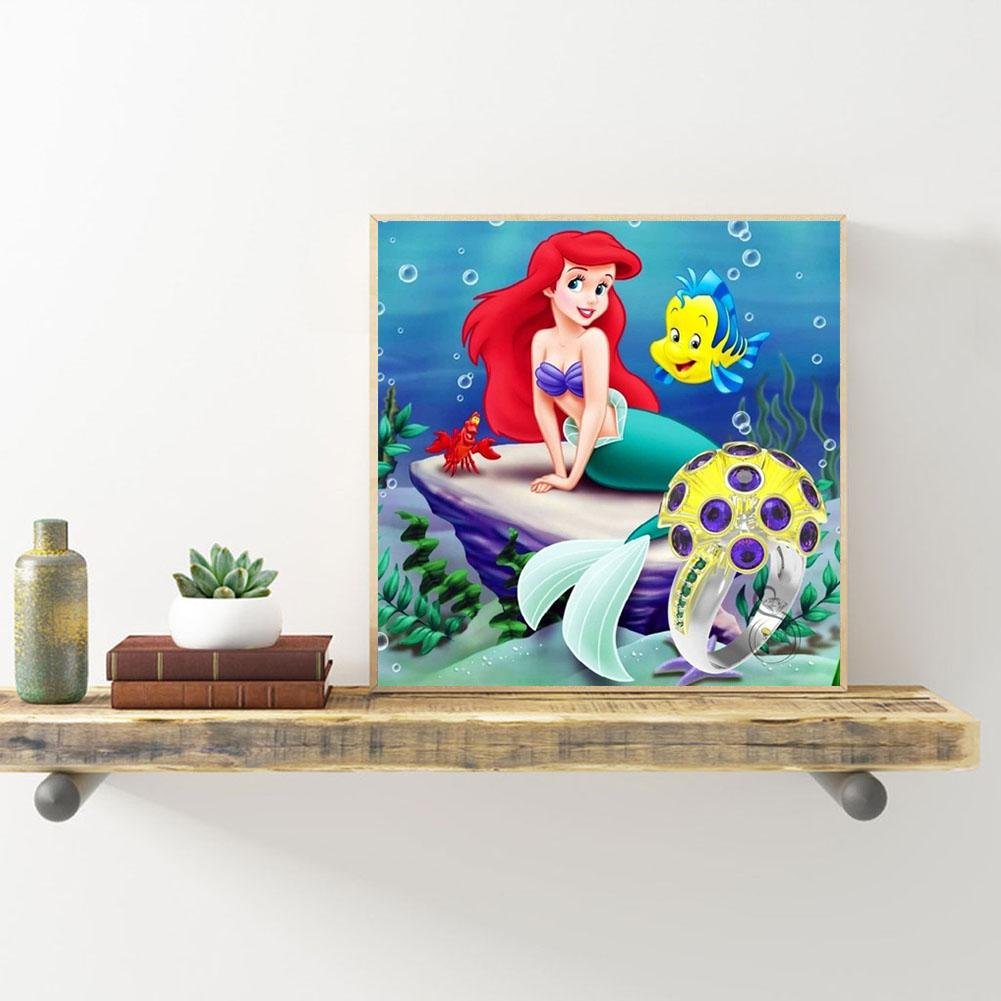 Diamond Painting- Full Round - Cartoon Mermaid Princess