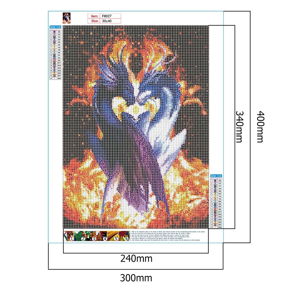 Diamond Painting - Full Round - Fire Dragon