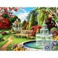 5D Diy Diamond Painting Kit Full Round Beads Courtyard
