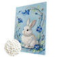 DIY Pearl Painting With Frame - Handmade Self-Adhesive Pearls - Rabbit (30*40cm)