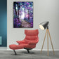 Purple Grove Hand Painted Canvas Oil Art Picture Craft Home Wall Decor