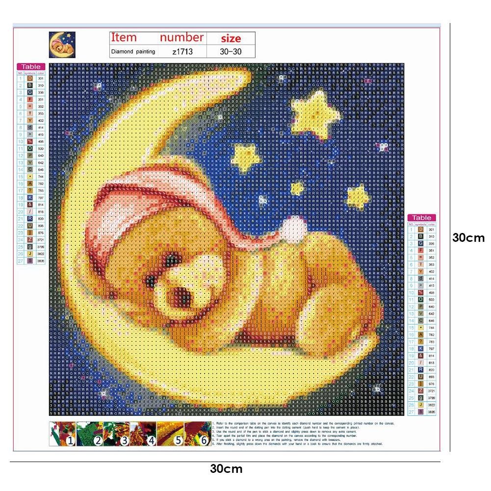 Diamond Painting - Full Round - Moon Bear