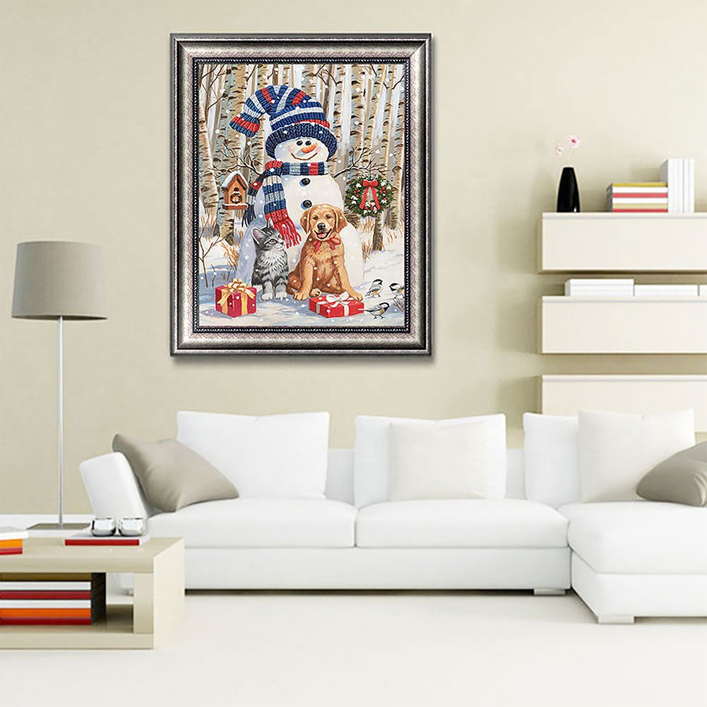 Diamond Painting - Full Round - Snowman S