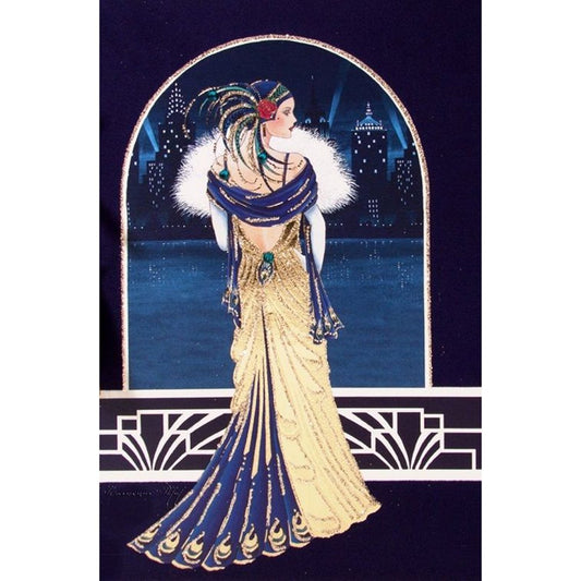 5D Diy Diamond Painting Kit Full Round Beads Slim Lady (30*50cm)