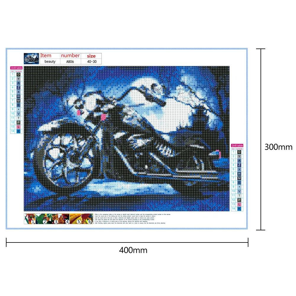 5D DIY Diamond Painting Kit - Full Round - Motorcycle