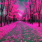 5D Diy Diamond Painting Kit Full Round Beads Rose Red Forest