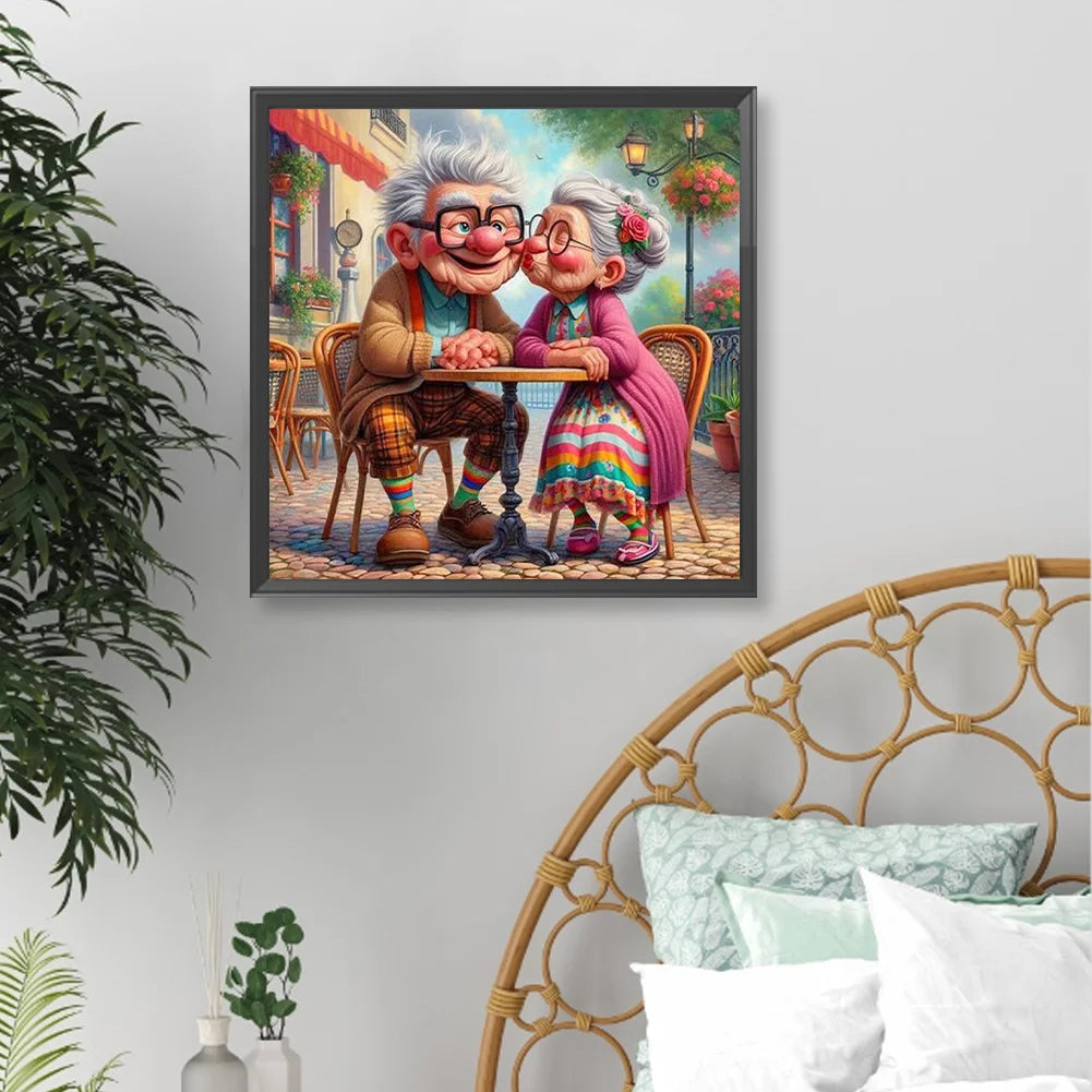 Diamond Painting - Full Round / Square - Old Couple