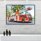 Diamond Painting - Full Round - Fire Fighting Truck