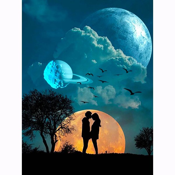 Diamond Mosaic Embroidery Kit Romantic Night
