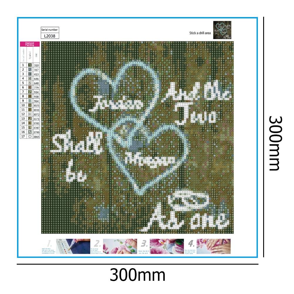 Diamond Painting - Full Round - Heart Letter