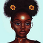 African girl Wearing Glasses Beads Art Kits