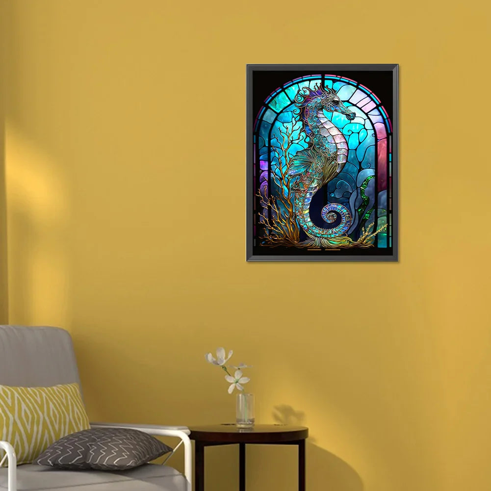 5D DIY Diamond Painting - Full Round / Square  - Seahorse Marine Organism D