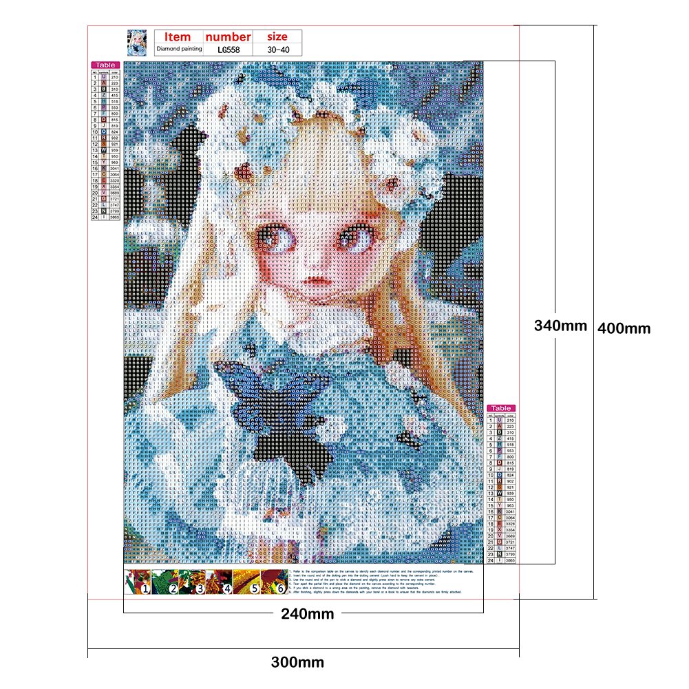 5D DIY Diamond Painting - Full Round - Cute Doll
