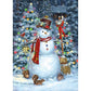 5D Diy Diamond Painting Kit Full Round Beads Snowman