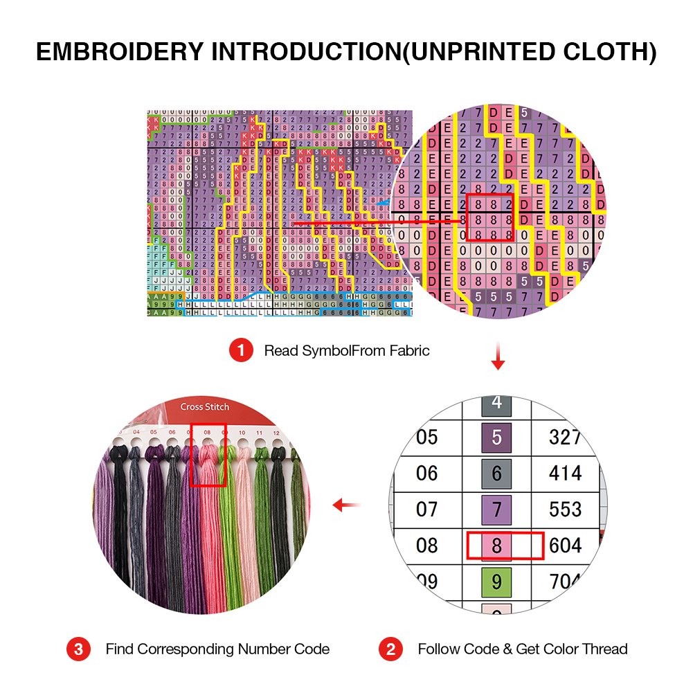 11ct Stamped Cross Stitch - Purple Leaves And Water(40*85cm)