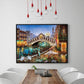 Painting By Numbers Kit DIY Boat Bridge Hand Painted Canvas Oil Art Picture
