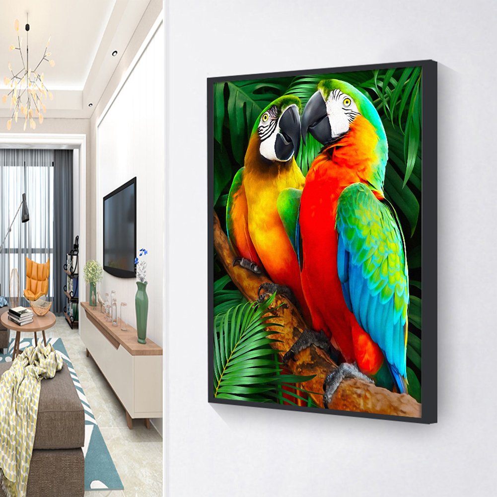 Diamond Painting - Full Round - Colorful Parrots B
