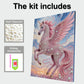 DIY Pearl Painting With Frame - Handmade Self-Adhesive Pearls - Pink Unicorn (30*40cm)