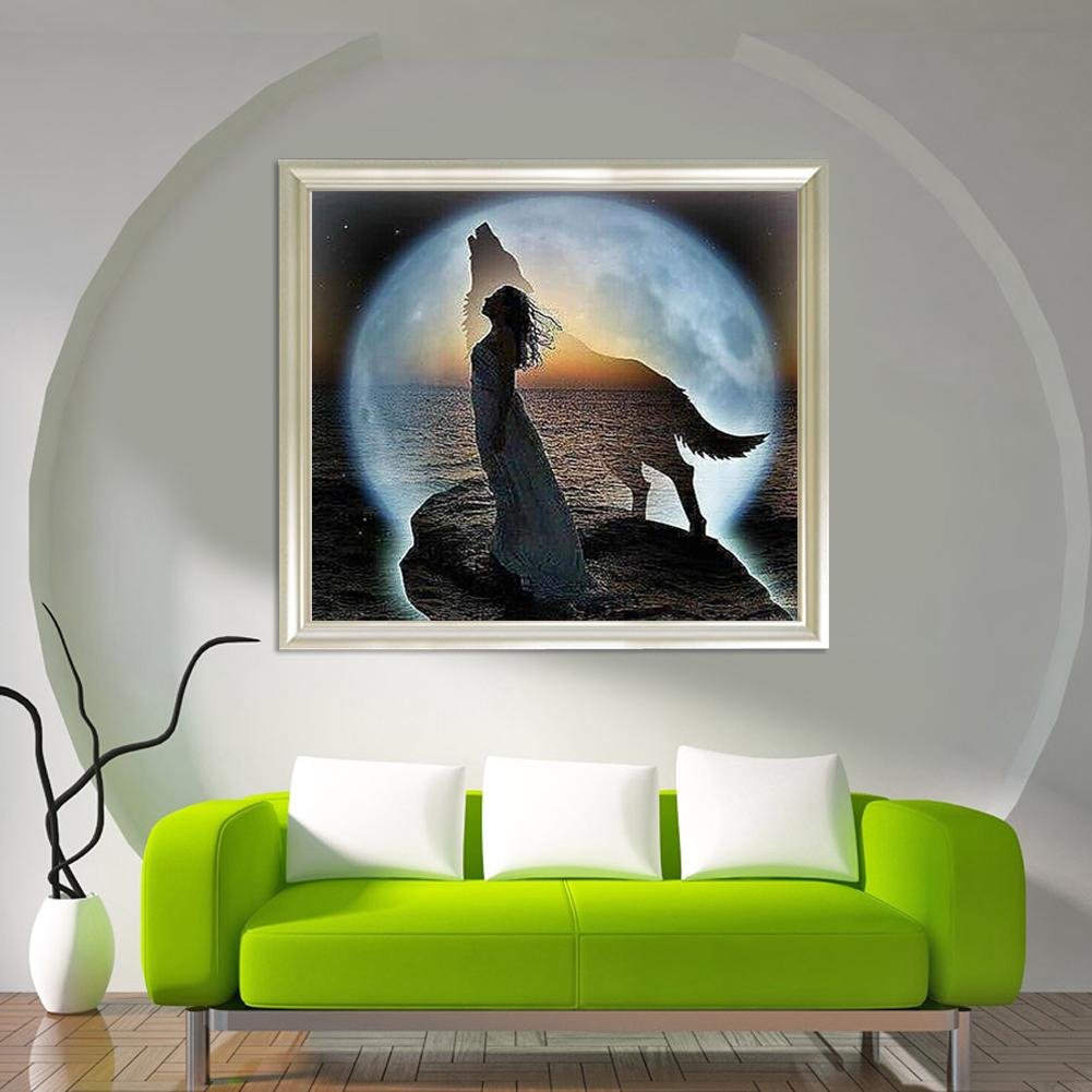 Diamond Painting - Full Round - Cynthia and Wolf