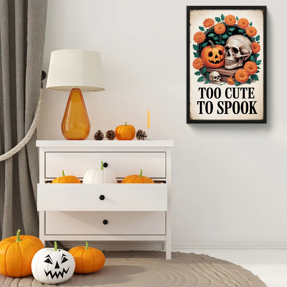 Diamond Painting - Full Round - Halloween Pumpkin Skeleton (30*45cm)