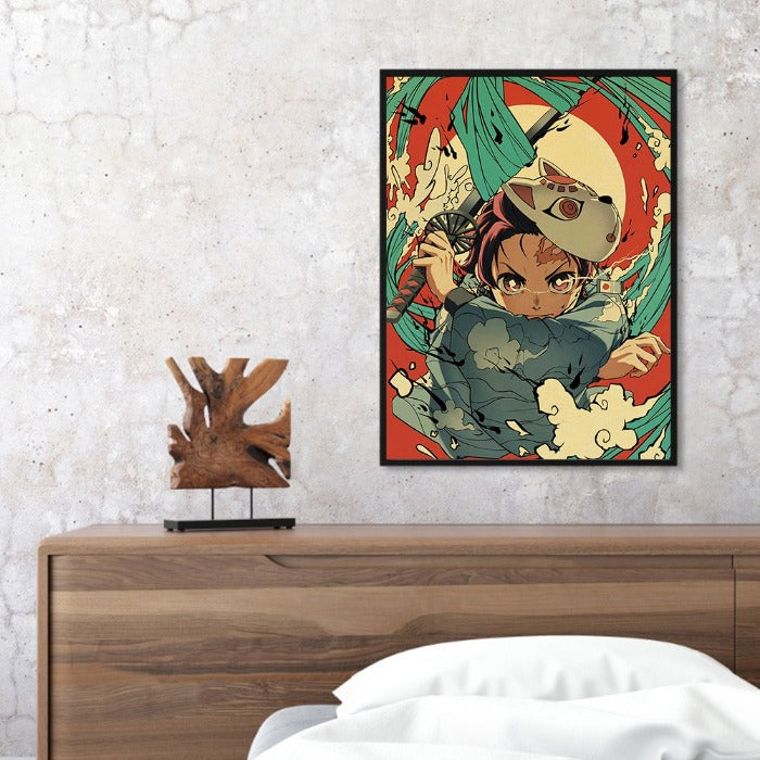 Oil Paint By Numbers DIY Anime Hand Painted Canvas Picture Craft Kit 