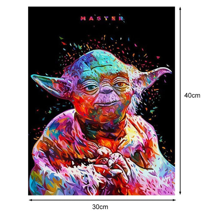 DIY Color Cartoon Hand Painted Artwork Canvas Digital Oil Art Picture Craft Home Wall Decor 