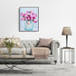 Flower in Vase Hand painted Oil Coloring Wall Decor